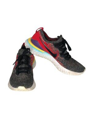 Nike Epic React FlyKnit Youth 7 Running Sneaker Shoe AQ3243-007 Red Jade Lightwe